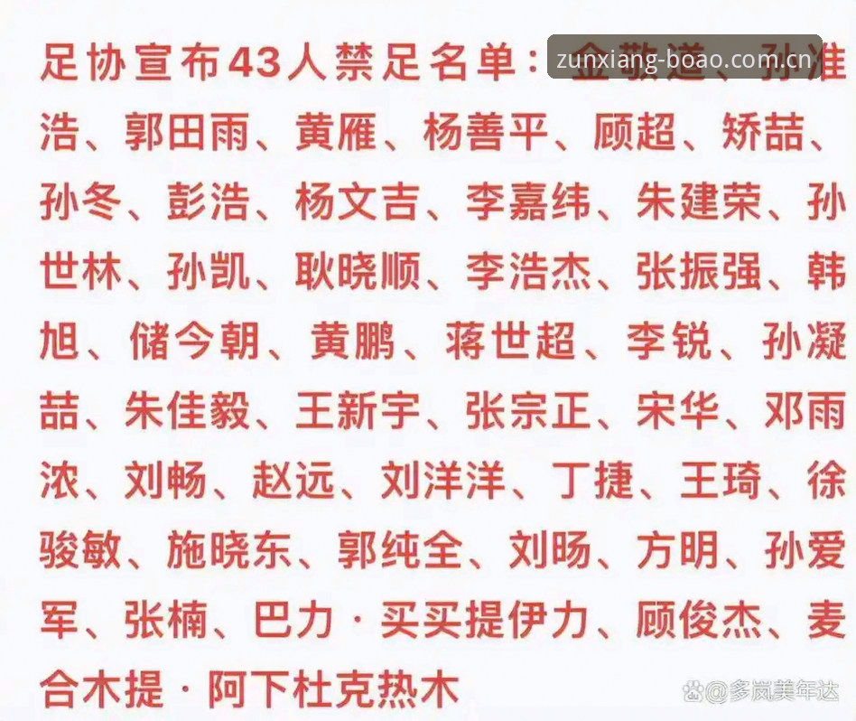 中国足协第三批禁足名单深度解读：完整指南带你了解赛场背后的博弈